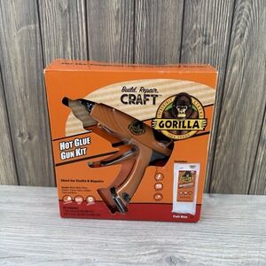 Brand New Gorilla Hot Glue Gun Kit Dual Temp Full Size plus 30 Hot Glue Sticks